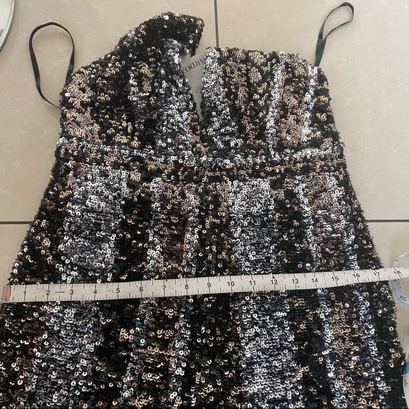 NEW Bartot Disco sequins black halter jumpsuit 8 - Picture 14 of 16